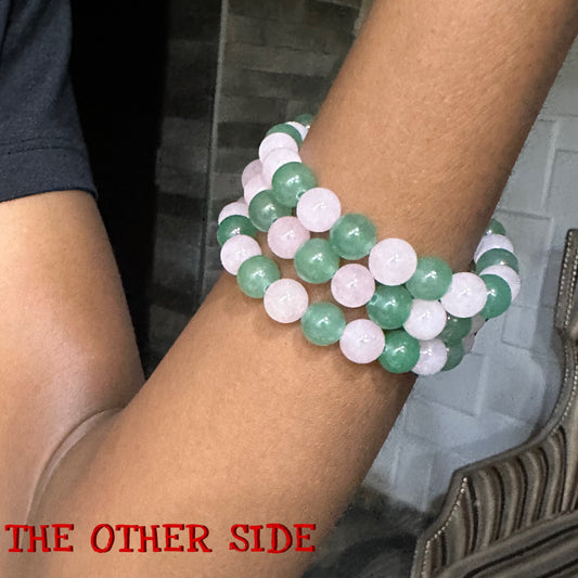 Rose Quartz x Green Aventurine Enigma Bracelet