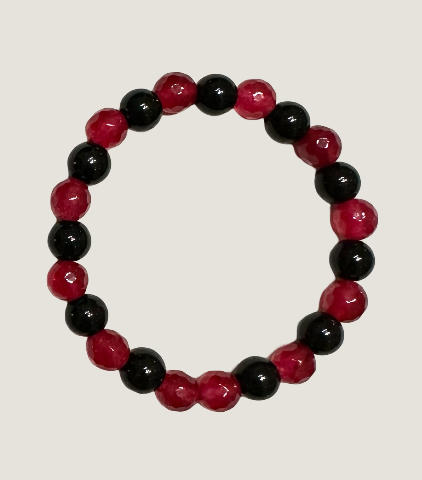 Ruby Jade x Black Obsidian Enigma Bracelet