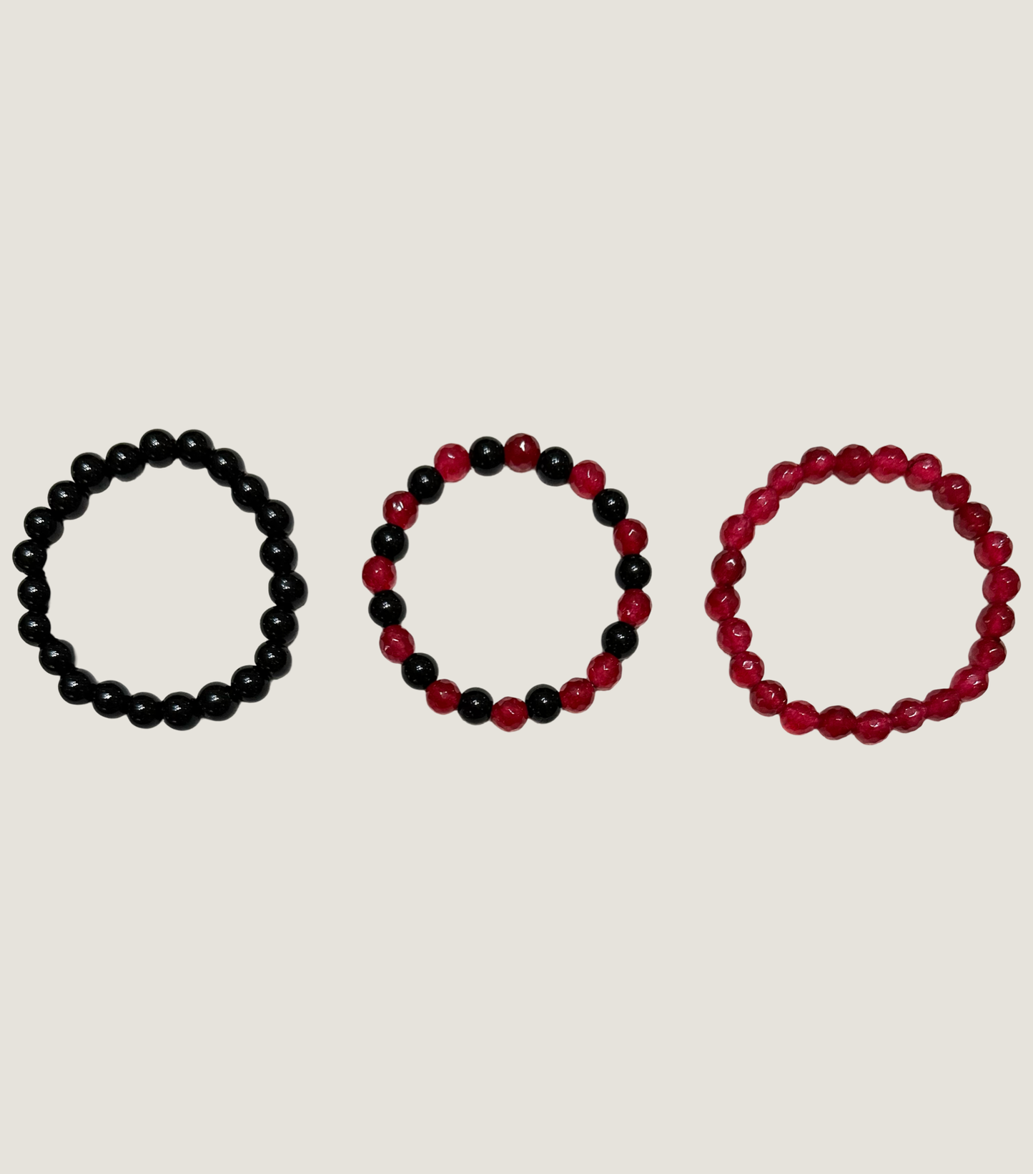 Ruby Jade x Black Obsidian Enigma Bracelet