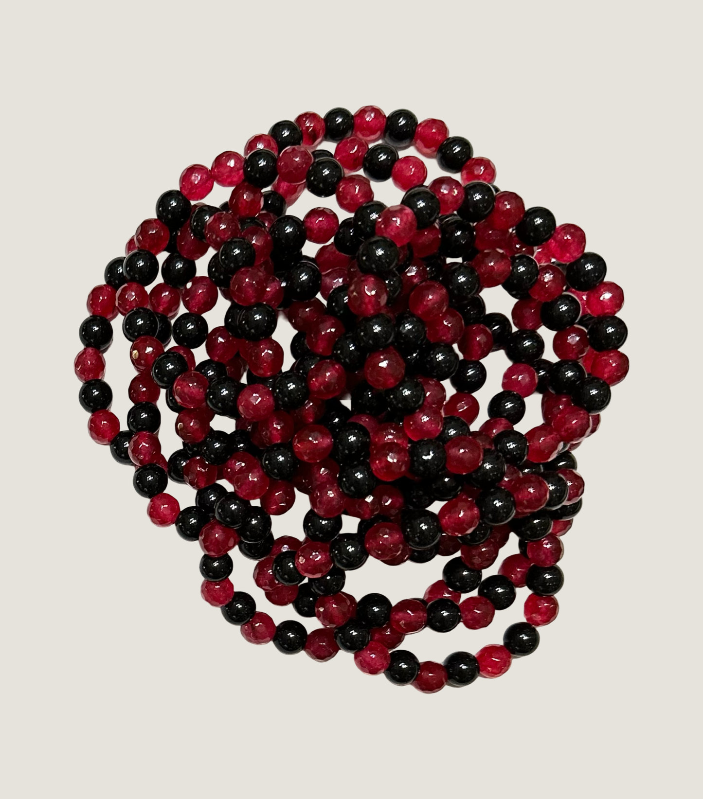 Ruby Jade x Black Obsidian Enigma Bracelet