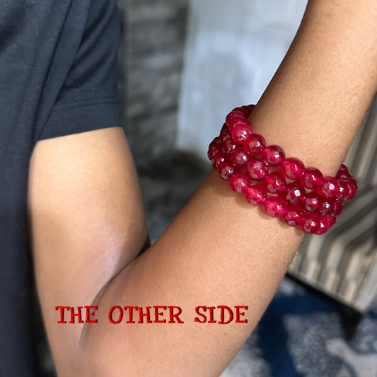 Ruby Jade Enigma Bracelet